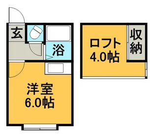 ハニーハウス【202号室】の間取り
