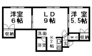 ライフステージ真栄【202号室】の間取り