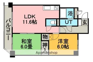 アクティブプラザ厚別中央B棟【703号室】の間取り
