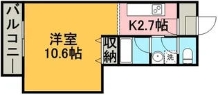 東洋ハイツ A棟【406号室】の間取り