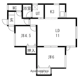 ESハイツB【101号室】の間取り
