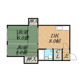 北洋ハイツ21【202号室】の間取り