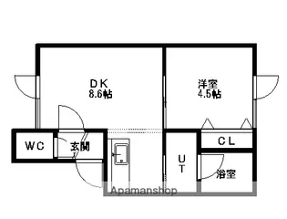 ヴィラージュ空港通【2階】の間取り
