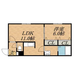グランピア環状通東【00202号室】の間取り