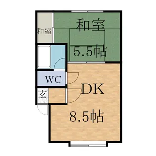 シーゲルハイムNO.1【102号室】の間取り