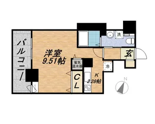 パシフィックタワー札幌【22階】の間取り