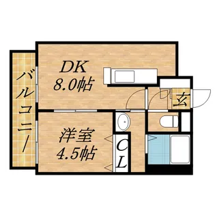 PRIME URBAN北11条【01002号室】の間取り