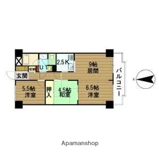 カナルハイツ【3階】の間取り