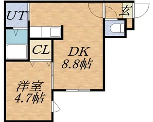 アムール大通東【405号室】の間取り