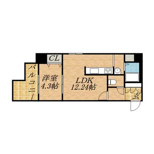 PRIME URBAN北14条【00901号室】の間取り