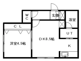 ジュネスコート元町【2階】の間取り