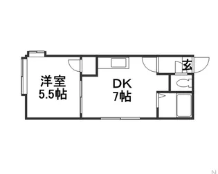 スタジオK【202号室】の間取り