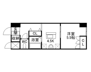 CROSS POINT【410号室】の間取り