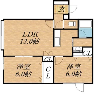 デリーラ【201号室】の間取り