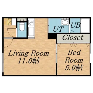 レタドール8ー4【205号室】の間取り