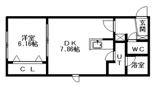 LE・EST Ⅵ【306号室】の間取り