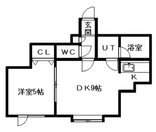 パシフィック・オーシャン【105号室】の間取り