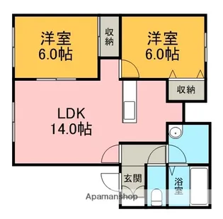 エルヴェール弐番館【205号室】の間取り