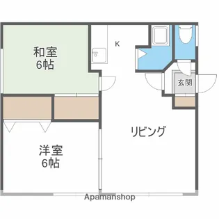 ハイツ弥栄【201号室】の間取り