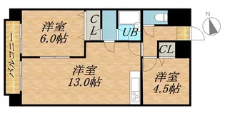 第2井川ハイツ【7階】の間取り