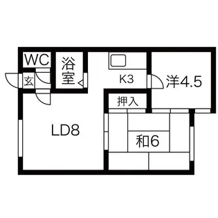 ラフォーレ元町Ⅱ【203号室】の間取り