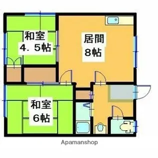 コーポあおば【1階】の間取り