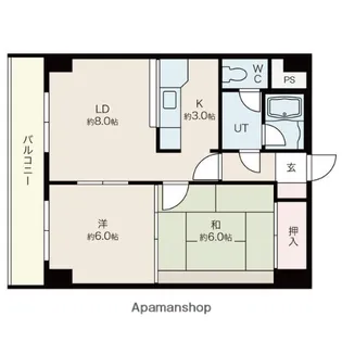 ジュネスコート【5階】の間取り