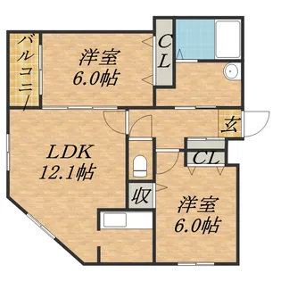 ヴィラ・パール【5階】の間取り