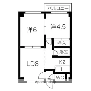 パークハイツ88【5階】の間取り