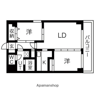 グリーンコート【8階】の間取り