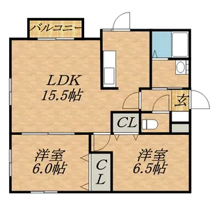 グランディールN15【4階】の間取り