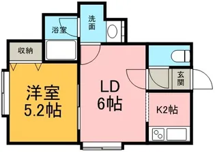 フレッシュハウス元町【201号室】の間取り