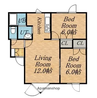 プレトリアA【203号室】の間取り