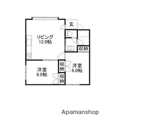 篠路パークハイツA【201号室】の間取り