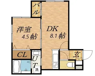 グランディール月寒2ー6【4階】の間取り