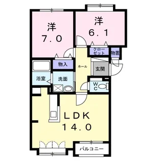 ノルテ アスセーナ【3階】の間取り