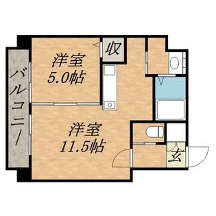 スペチアーレ札幌【6階】の間取り