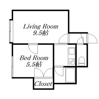 ドミールサッポロ【203号室】の間取り