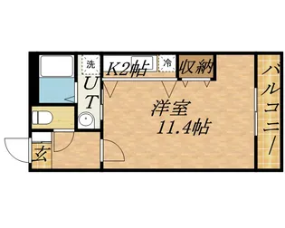 モンターニュアボール【205号室】の間取り