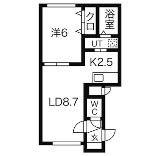 ボヌールN33【2階】の間取り