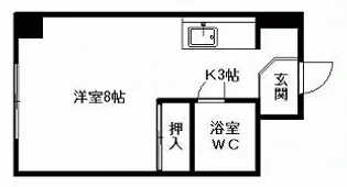 三共ハイツ【805号室】の間取り