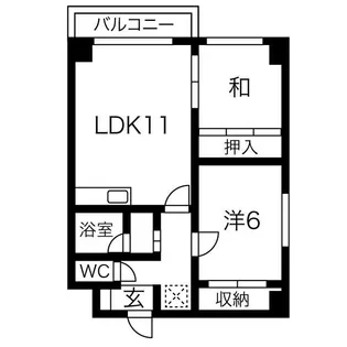 マンションえむず【5階】の間取り