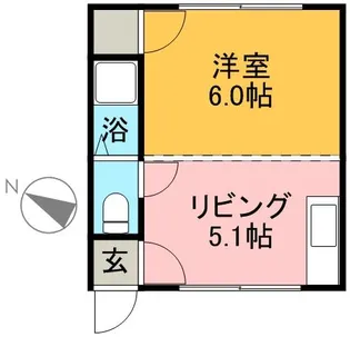レジデンス松井【00102号室】の間取り