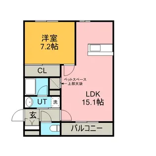 プロムナードA【202号室】の間取り