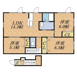 NORTH・VILLA(ノース・ヴィラ【201号室】の間取り