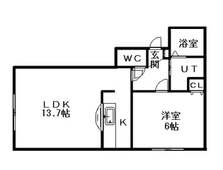 モデュロールN483ーⅢ【201号室】の間取り