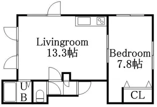 コーポ晴海【101号室】の間取り