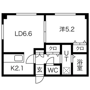 クレアトゥール麻生【2階】の間取り