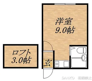 アメニティハウス【203号室】の間取り