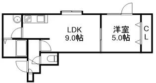 GARNET白石【103号室】の間取り